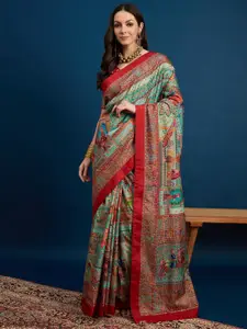Anouk Kalamkari Woven Design Banarasi Saree