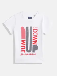 Allen Solly Junior Boys Typography Printed Pure Cotton T-shirt