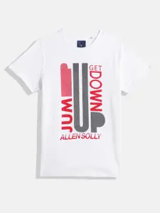 Allen Solly Junior Boys Typography Printed Pure Cotton T-shirt