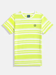 Allen Solly Junior Boys Striped Pure Cotton T-shirt