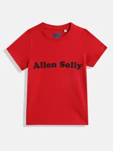 Allen Solly Junior Boys Brand Logo Printed Pure Cotton T-shirt