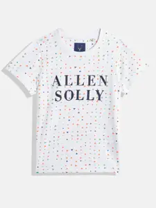 Allen Solly Junior Boys Brand Logo Printed Pure Cotton T-shirt