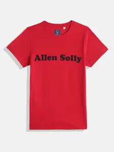 Allen Solly Junior Boys Brand Logo A C Milan Printed Pure Cotton T-shirt