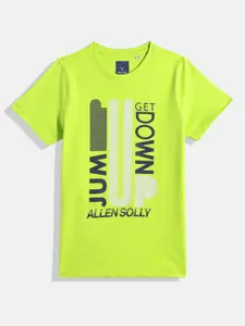 Allen Solly Junior Boys Typography Printed Pure Cotton T-shirt