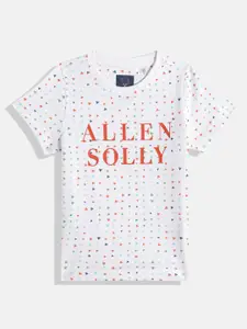 Allen Solly Junior Boys Brand Logo Printed Pure Cotton T-shirt