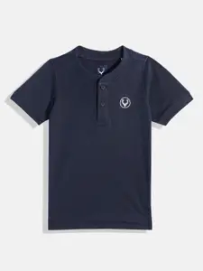 Allen Solly Junior Boys Henley Neck Pure Cotton T-shirt