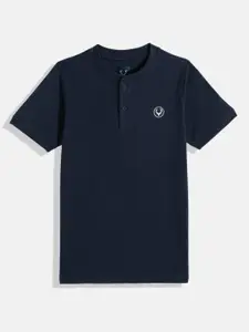Allen Solly Junior Boys Henley Neck Pure Cotton T-shirt