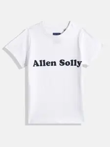 Allen Solly Junior Boys Brand Logo Printed Pure Cotton T-shirt