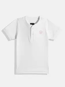 Allen Solly Junior Boys Brand Logo Pure Cotton T-shirt