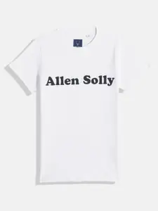 Allen Solly Junior Boys Brand Logo Printed Pure Cotton T-shirt