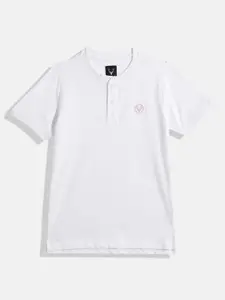 Allen Solly Junior Boys Brand Logo Pure Cotton T-shirt