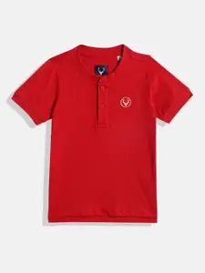 Allen Solly Junior Boys Henley Neck Pure Cotton T-shirt