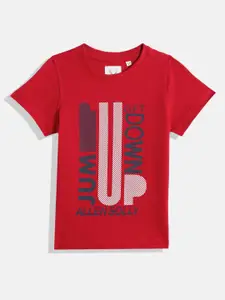 Allen Solly Junior Boys Typography Printed Pure Cotton T-shirt