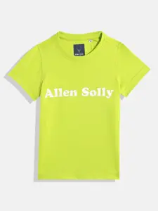 Allen Solly Junior Boys Brand Logo Printed Pure Cotton T-shirt