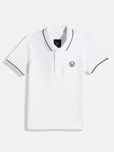 Allen Solly Junior Boys Polo Collar Monochrome Pure Cotton T-shirt