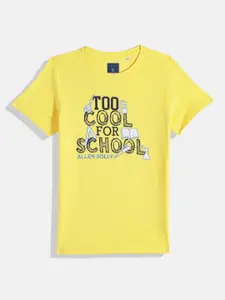 Allen Solly Junior Boys Typography Printed Pure Cotton T-shirt