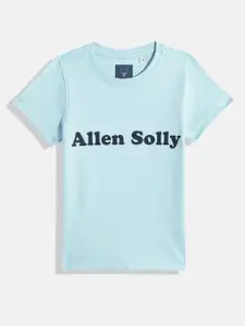 Allen Solly Junior Boys Brand Logo Printed Pure Cotton T-shirt