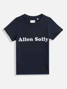 Allen Solly Junior Boys Brand Logo Printed Pure Cotton T-shirt