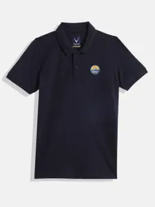 Allen Solly Junior Boys Brand Logo Polo Collar Pure Cotton T-shirt