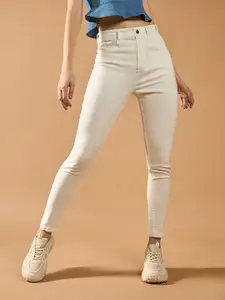 The Roadster Lifestyle Co Skinny-Fit High-Rise Denim Jeans