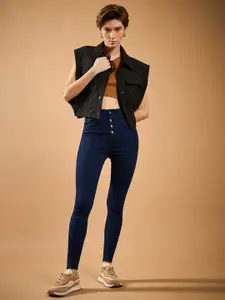 The Roadster Lifestyle Co Skinny-Fit High-Rise Denim  Jeans