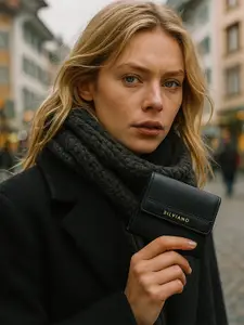 SILVIANO Women Leather RFID Two Fold Wallet