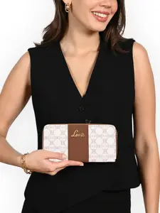 Lavie Women Geometric Printed Zip Around Wallet