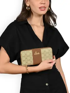 Lavie Women Floral Printed Leather Zip Around Wallet
