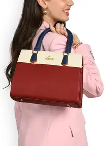 Lavie Colourblocked Shopper Satchel with Applique