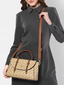 Lavie Printed Oversized Structured Satchel  Handbag