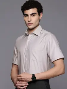 Louis Philippe Classic Fit Textured Pure Cotton Formal Shirt