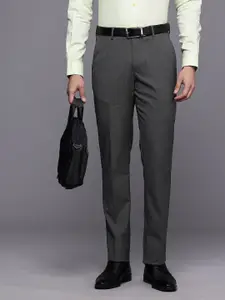 Louis Philippe Men Self-Design Slim Fit Formal Trousers