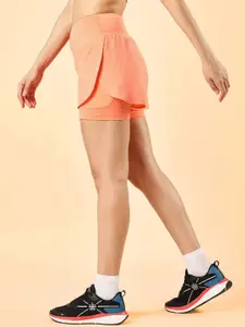 CULT Women Coral Performance Pro Training Layered Shorts