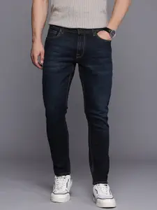 Louis Philippe Jeans Men Smart Fit Skinny Tapered Light Fade Stretchable Jeans