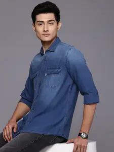Louis Philippe Jeans Slim Fit Pure Cotton Casual Shirt