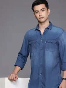 Louis Philippe Jeans Slim Fit Pure Cotton Casual Shirt