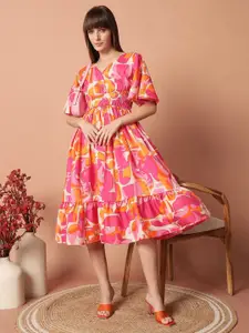 Raiyani Fashion Women Printed Fit & Flare Dress