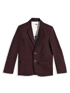 CHARCHIT Boys Solid Cotton Blend Regular Fit Blazer & T-Shirt