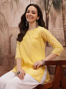 Sangria Ethnic Motifs Embroidered Thread Work Pure Cotton Thread Work Kurti