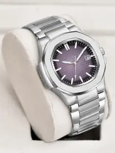 Shocknshop Men Alloy Dial & Stainless Steel Straps Analogue Multi Function Watch MT806