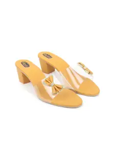 TAYDOL Women Block Sandals With Bows