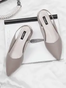 Sherrif Shoes Women Pointed Toe Block Heel Pumps