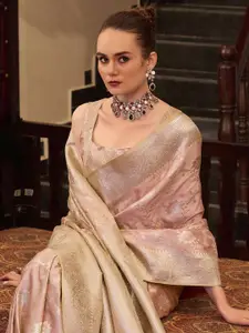 Satrani  Women Woven Design Zari Pure Silk Banarasi Saree