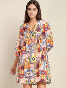all about you Women Abstract Print A-Line Dress