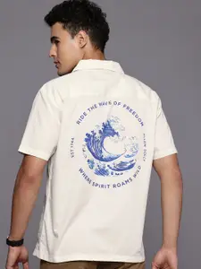 Allen Solly Relaxed Fit Graphic Printed Pure Cotton Casual Shirt