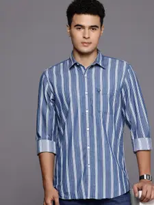 Allen Solly Pure Cotton Custom Slim Fit Striped Casual Shirt