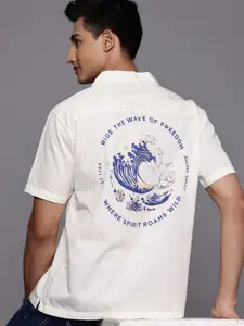 Allen Solly Relaxed Fit Graphic Printed Pure Cotton Casual Shirt