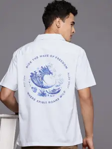 Allen Solly Relaxed Fit Graphic Printed Pure Cotton Casual Shirt