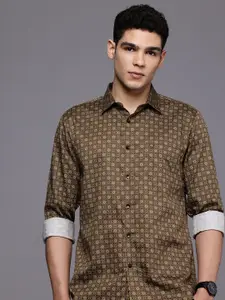 Allen Solly Sport Fit Geometric Printed Pure Cotton Casual Shirt