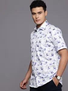 Allen Solly Pure Cotton Classic Fit Floral Printed Casual Shirt